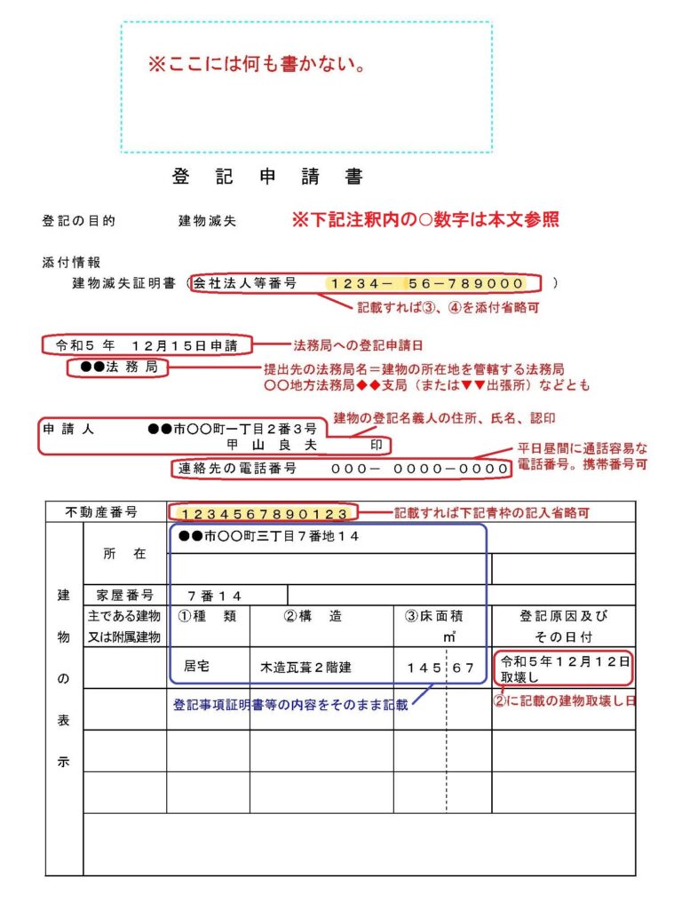 滅失登記申請書類の作成から提出まで | あの日不動産